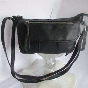 COPY - Great American Leather Work Black Shoulder Lining  Bag Zipped